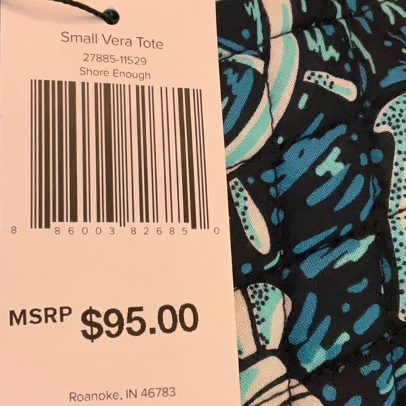 Vera Bradley small Vera in Shore Enough with matching RFID WALLET - Picture 8 of 9